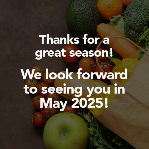 Thanks for a great season! We look forward to seeing you in May 2025!